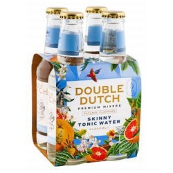 Double Dutch Skinny Tonic Water Glass Bottles (4x200ml) - artificial sweeteners free  artificial flavors free